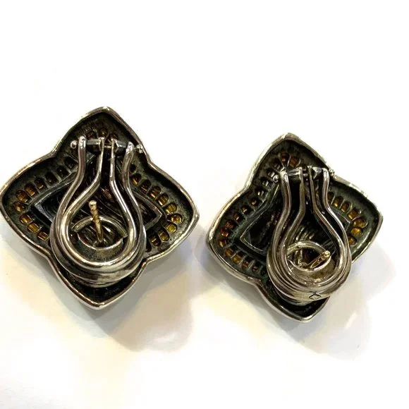 DAVID YURMAN Quatrefoil Earrings in Sterling Silver and 18K Yellow - Picture 15 of 16